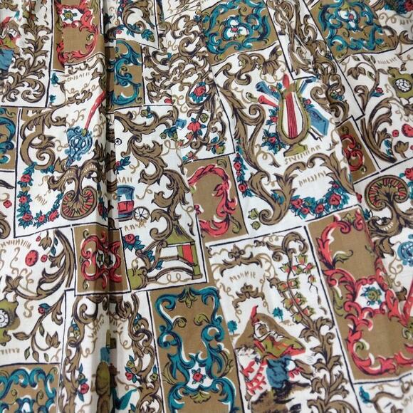 Vintage 1960s Shirt Dress Size XXS Fit & Flare Print Button Up Retro Pin Up VLV - Picture 4 of 9